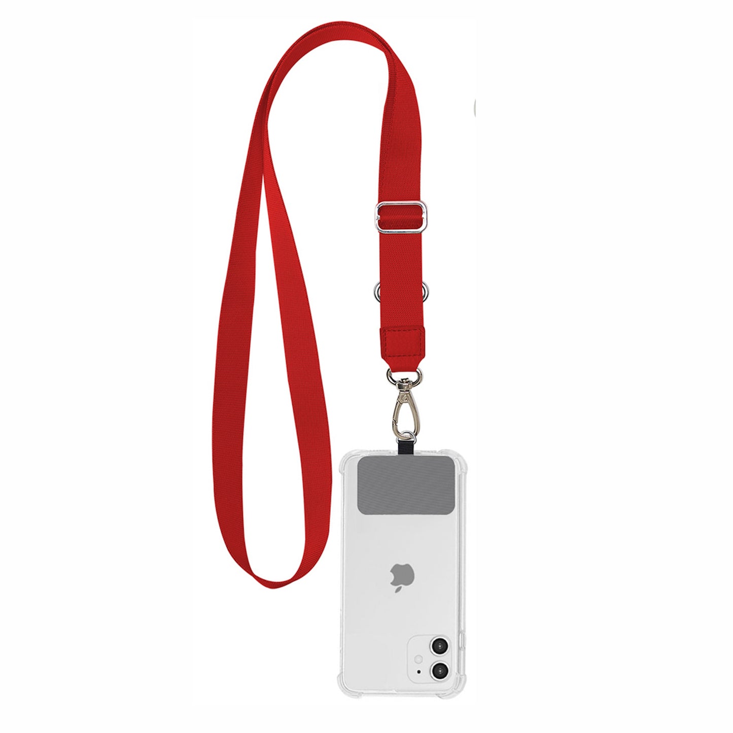 Strap para carcasa de celular universal, diseño ajustable rojo.