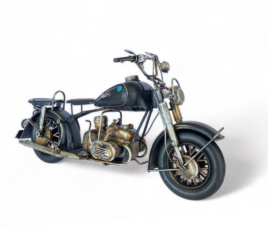 Moto A Escala Tipo Harley, Decoración Vintage En Fierro XL