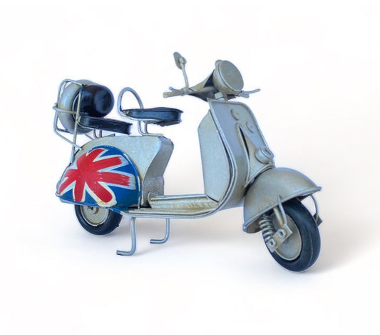 Moto A Escala Tipo Vespa, Decoración Vintage En Fierro - Inglaterra