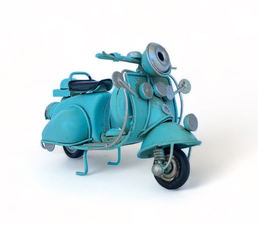 Moto A Escala Tipo Vespa, Decoración Vintage En Fierro